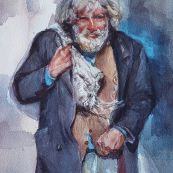 3 ~ Amanda Avaro ~ A Goya Man ~ Watercolor